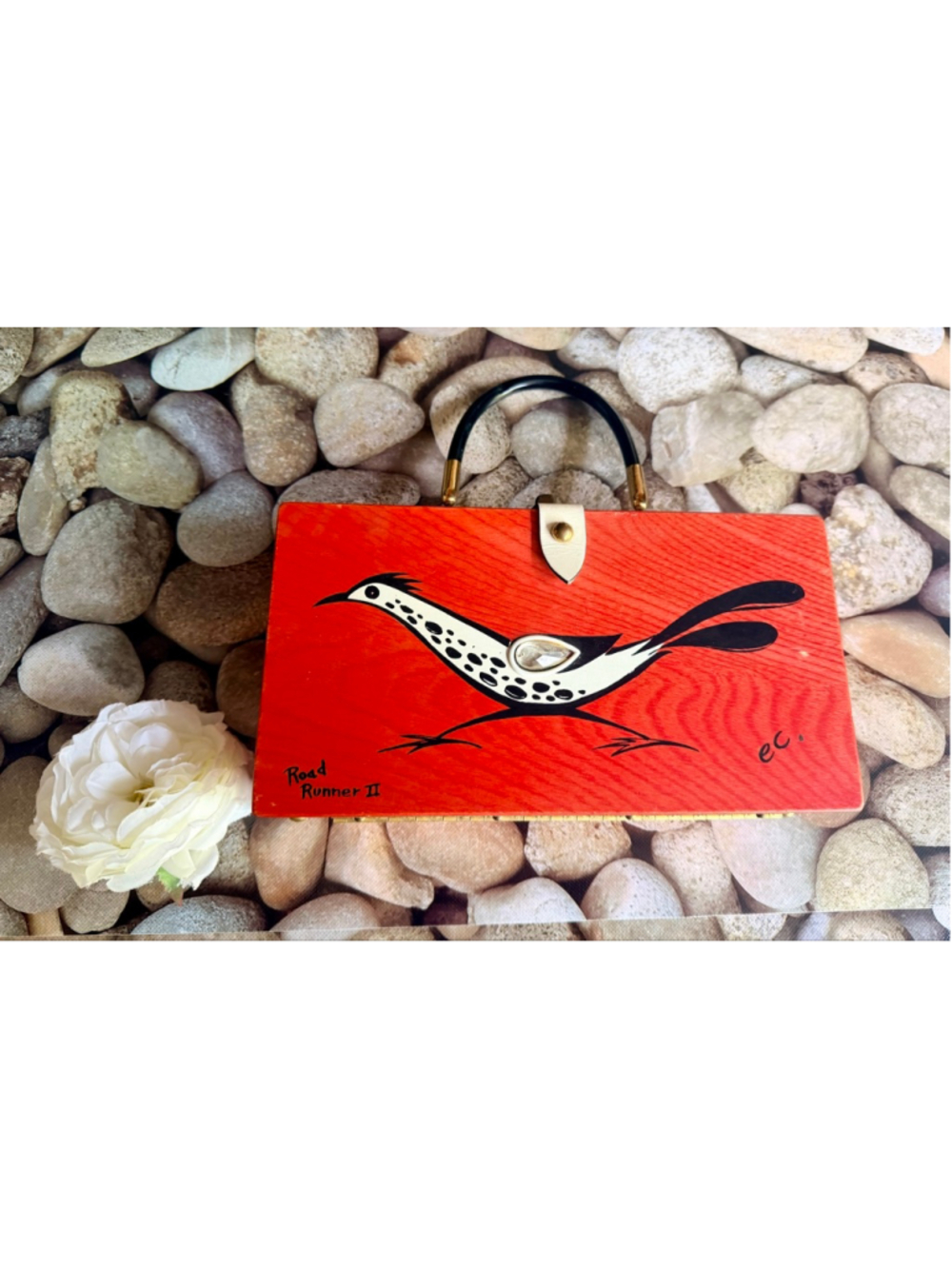 Enid Collins Wood Box Purse